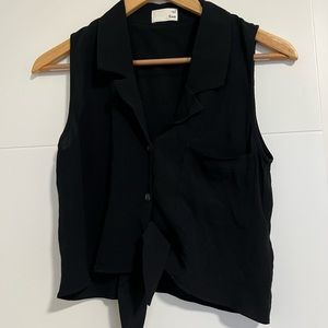 Aritzia tie front top